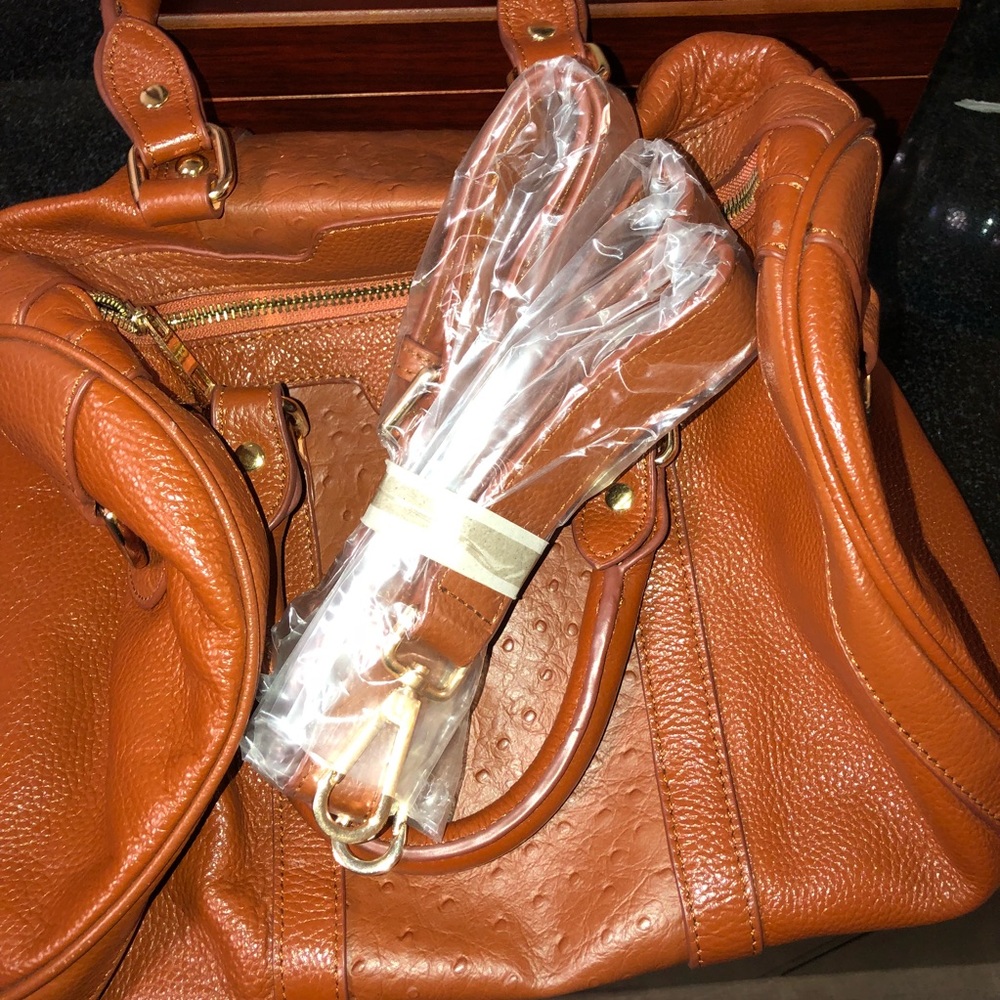 Maxine Couture Leather Satchel Handbag